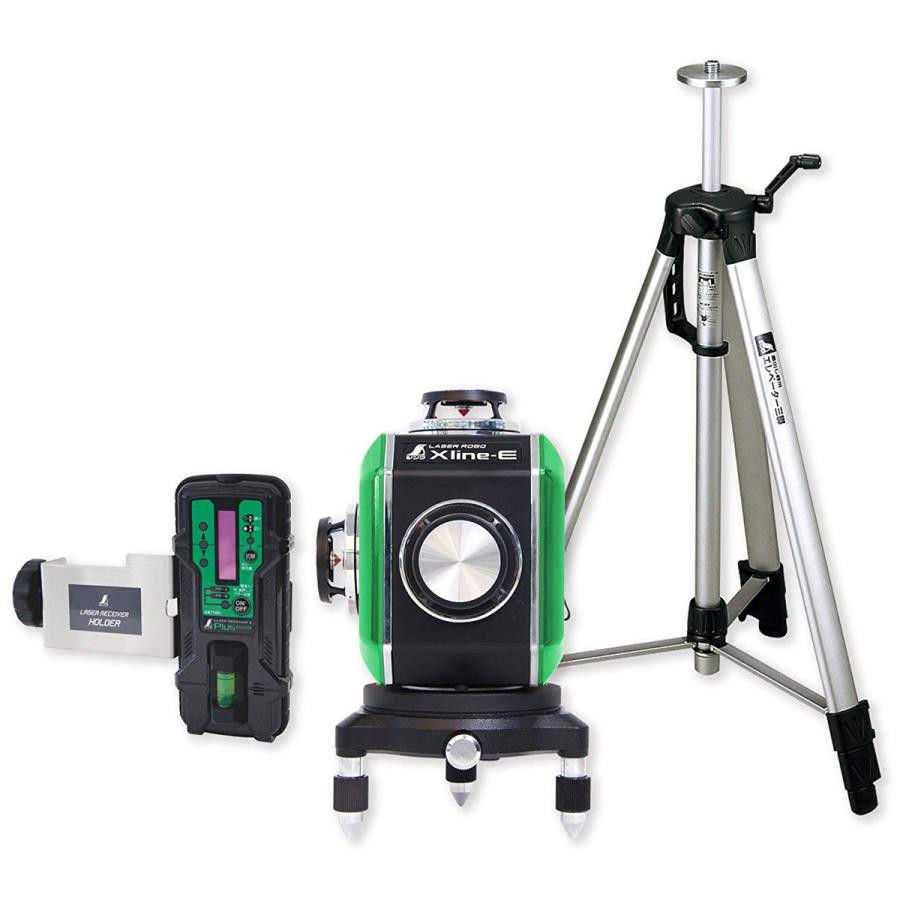 レーザー 墨出し器 レーザーロボ X line-E グリーン 受光器・三脚
