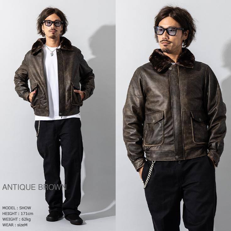 Liugoo Leathers 【20周年記念20%OFFクーポン】LIUGOO 本革 襟ボア