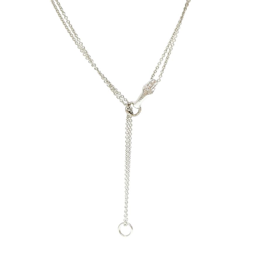 HERMES（エルメス） ギャロップ ダイヤ 2連チェーン シルバー 925