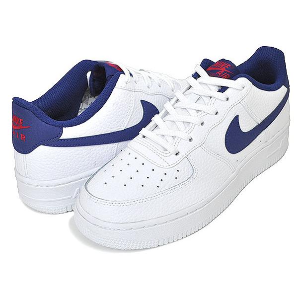 エア フォース 1 NIKE AIR FORCE (GS) white/deep royal blue ct3839