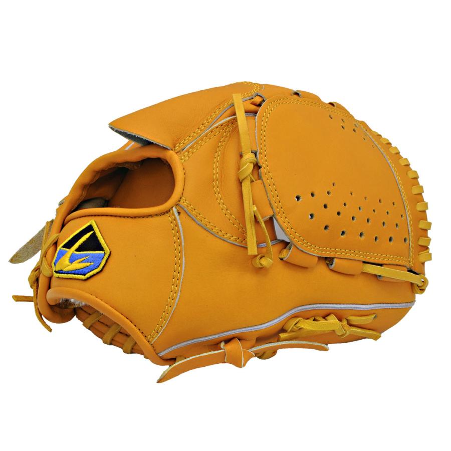 投手 ピッチャー グローブ 硬式用 北米ステアハイド イエロー 黒 右投