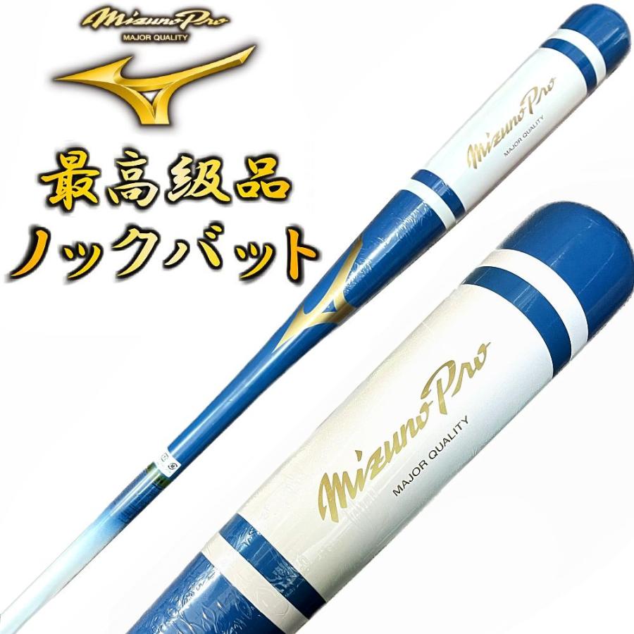 MIZUNO（ミズノ） ブルー×ホワイト ミズノプロ 野球 木製 ノックバット