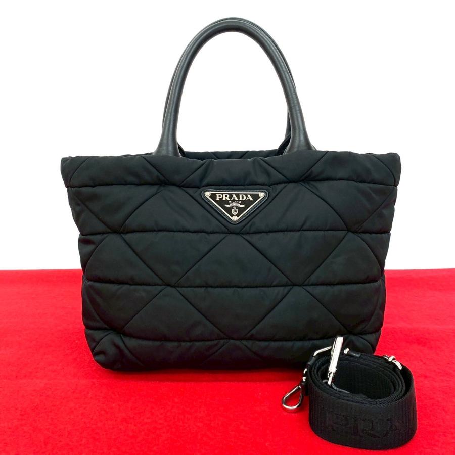 PRADA（プラダ） 極 美品 Re-Nylon スモール パデッド トート 三角ロゴ