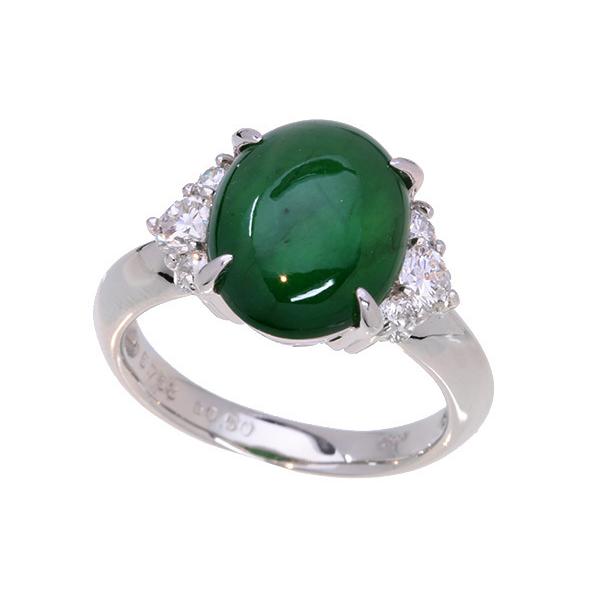 ヒスイ/翡翠 リング/指輪 5.758カラット プラチナ900 PT900 家宝級/緑