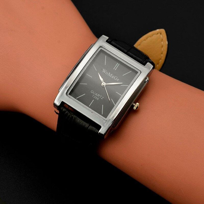 角型 四角 ミニマムデザイン シンプル 3針 メンズ レディース クォーツ