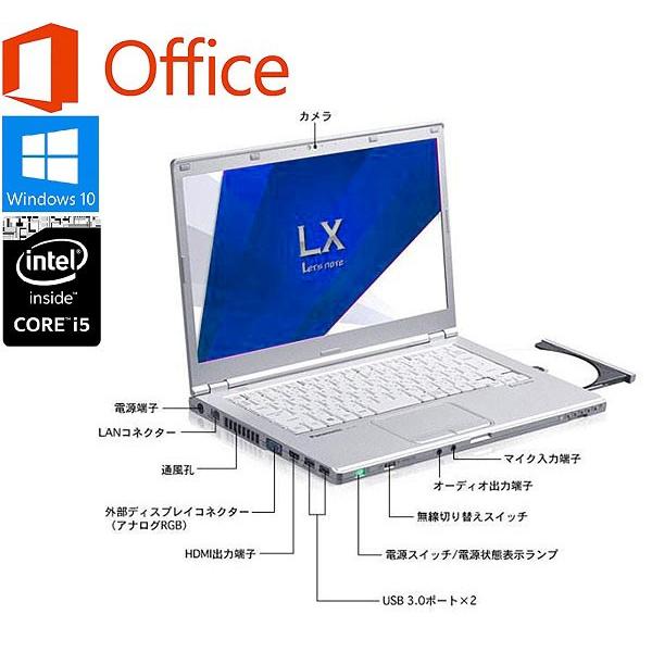 Let's note LX Panasonic CF-LX4 Microsoft Office2019 Win10 Core i5