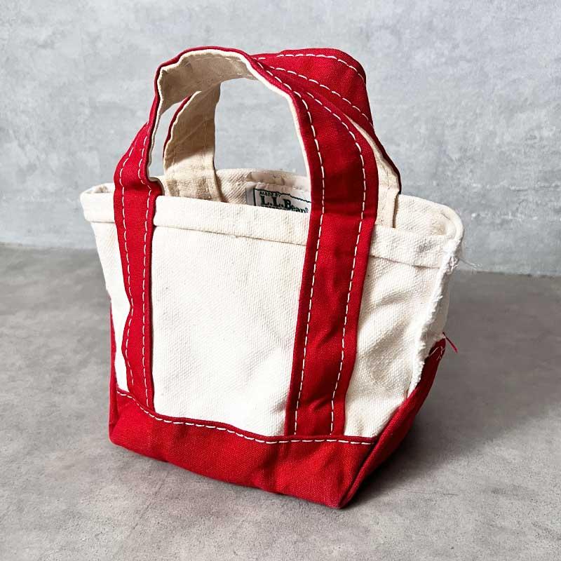 L.L.Bean（エルエルビーン） 90'S L.L.BEAN Mini Tote Bag WHITE/RED