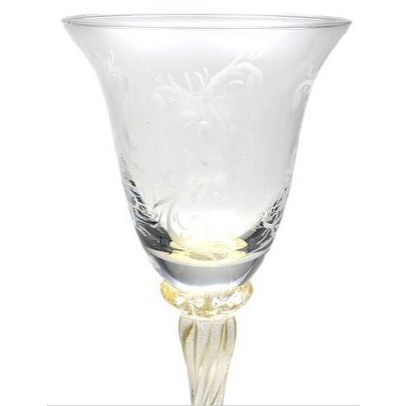 イタリア製 ワイングラス ベネチアングラス 240ml エッチング ムラノ