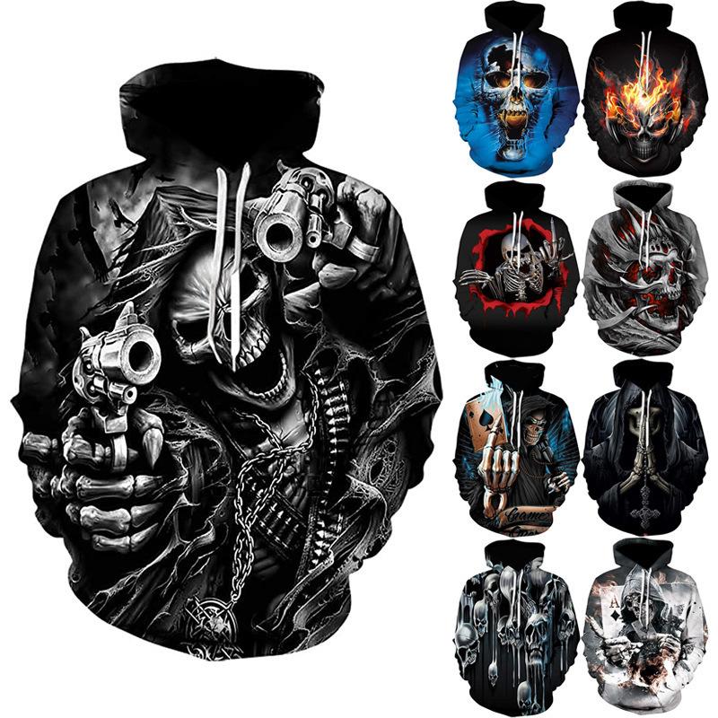 フード付き ドクロ パーカー アウター 防寒 髑髏 骸骨 ガイコツ 骨