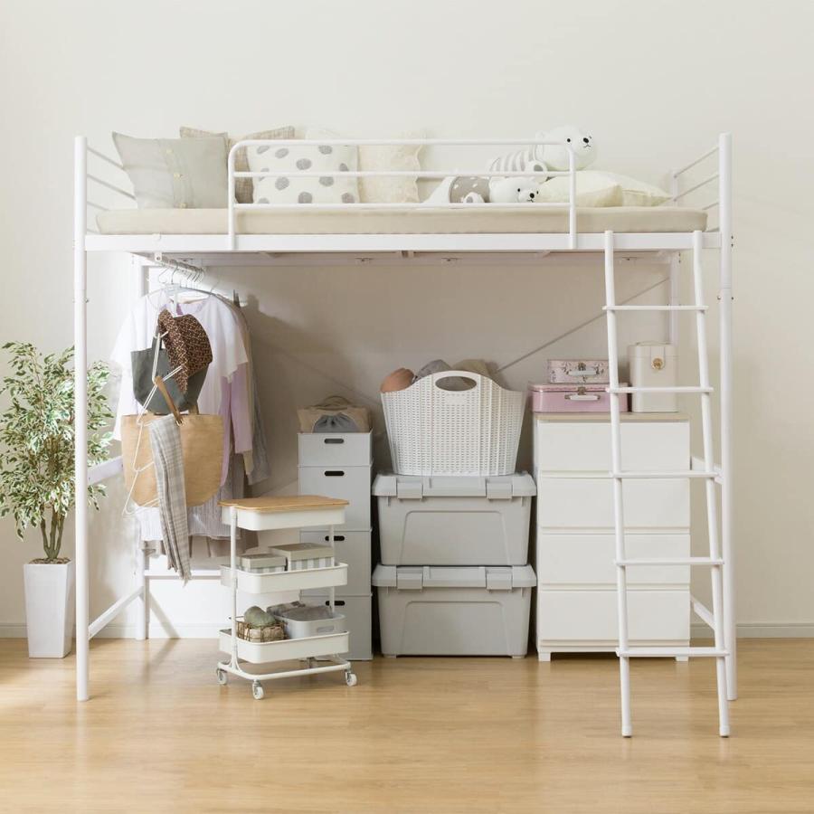 ニトリ（NITORI） スチールハイベッド(HB02 WH) ニトリ期間限定：4/6迄