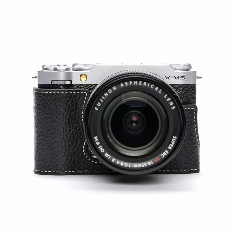 富士フイルム Xシステム FUJIFILM X-M5 専用 レザー ケース Black