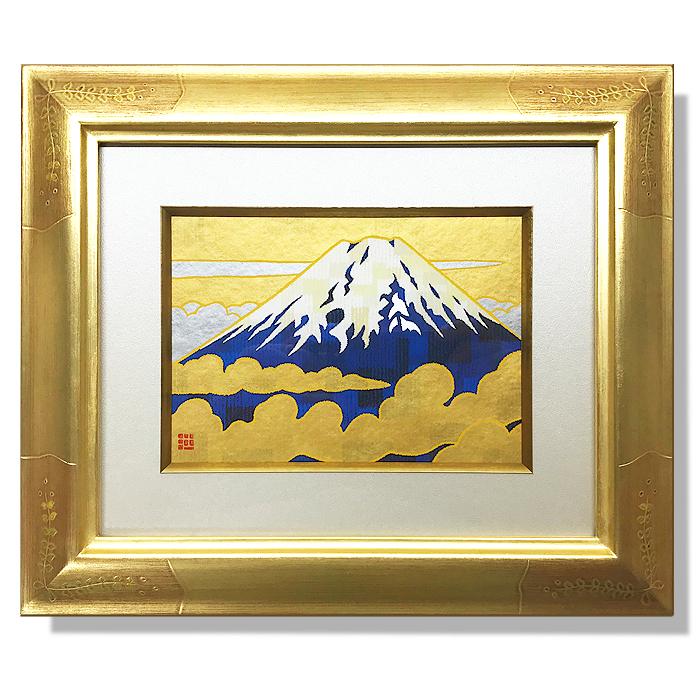 絵画 富士山 和風 壁掛け インテリア 版画 玄関 おしゃれ 額入り/絵画