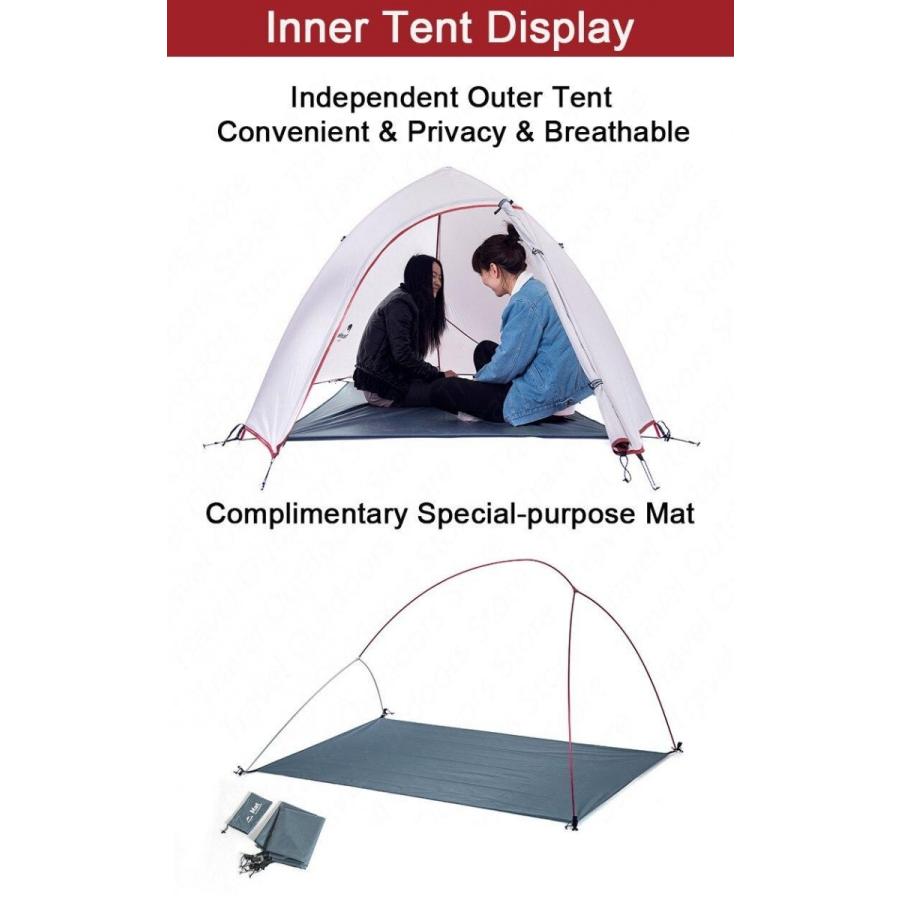 NatureHike】スノースカート付 アップグレード版 自立式 2人用テント