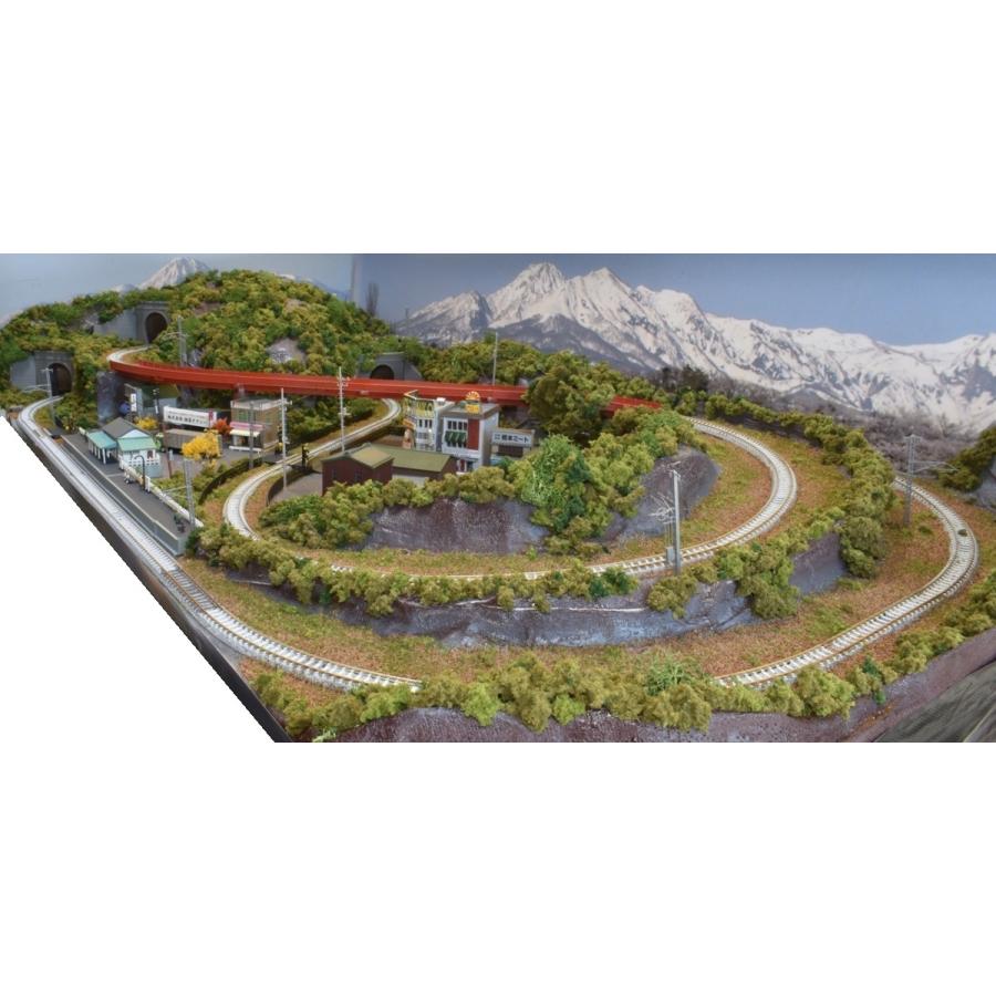 鉄道模型 ジオラマレイアウト Nゲージ用 単線120x60cm 8の字立体交差