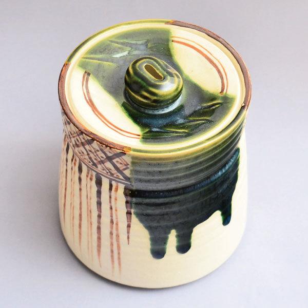 水指 茶道具 加藤景陶 作 織部水指 : 茶道具専門店 (有)菊池商店