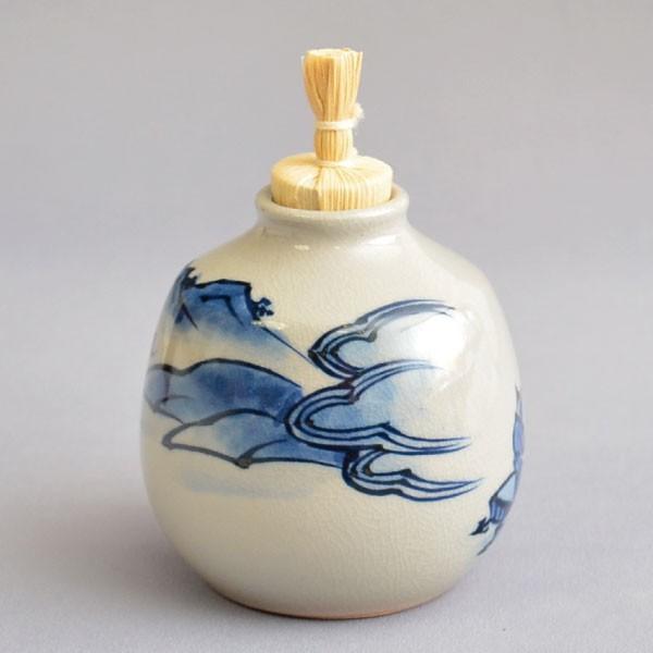 茶箱用茶碗 茶道具 手塚桐鳳 作 茶箱用 古染付山水文茶碗 三点セット