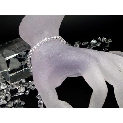 水晶 ブレスレット 4mm パワーストーン レディース メンズ 天然石 数珠
