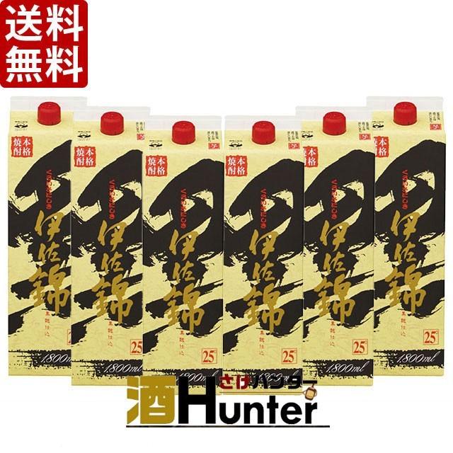 伊佐美 送料無料 黒伊佐錦 芋焼酎 25度 1800mlパック 1ケース(6本