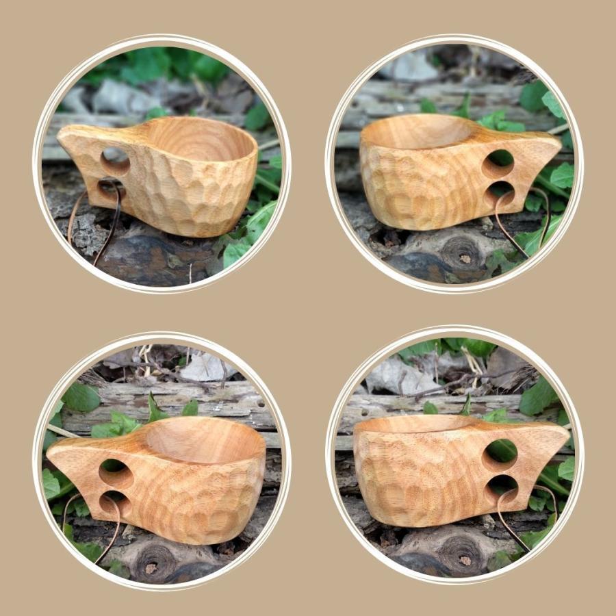 キャンプ アウトドア カップ ククサ 北欧モダン 天然木製 コーヒー