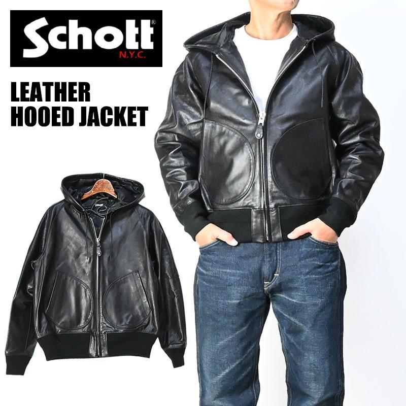 Schott N.Y.C（ショット） Schott LEATHER HOOED JACKET レザー