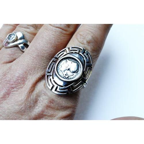 ギリシャ神話アクセサリー/シルバー925/アテネ/グレカ/レプリカコイン