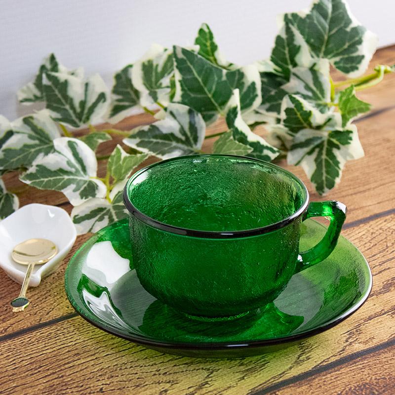 カップ&ソーサー ガラス食器 デッドストック アルコロック レトロ