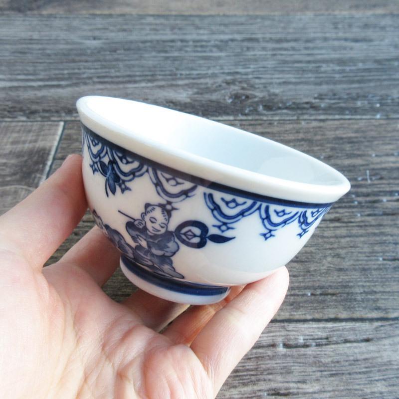 湯呑 ゆのみ 和食器 150cc 煎茶 日本製 瀬戸焼 お茶 瀬戸物 染付 反り