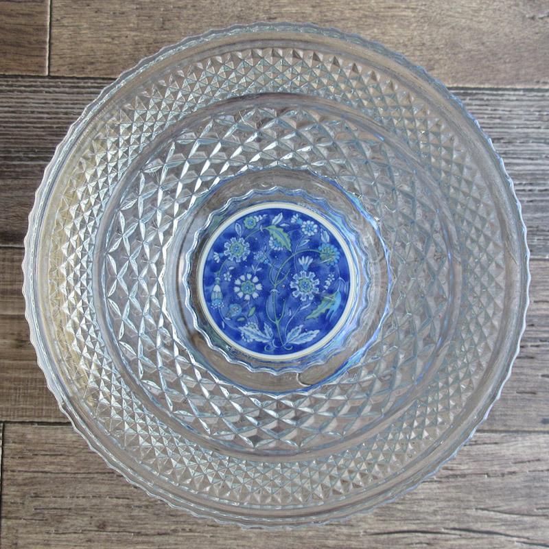 龍峰窯 ガラス コンポート 大 / ガラス鉢 デザート鉢 大鉢 フルーツ