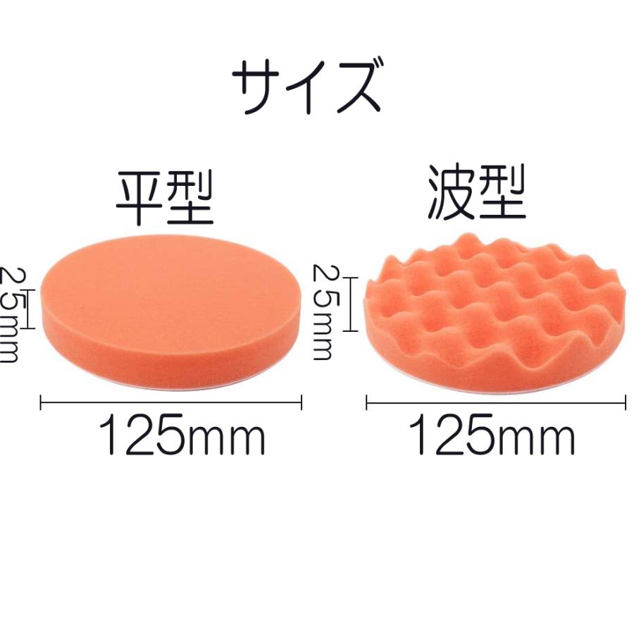 ポリッシャー バフ 4個セット 車 洗車 ワックス 研磨 スポンジ