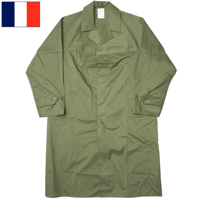 メール便可 フランス軍 レインコート ナイロン グリーン デッド