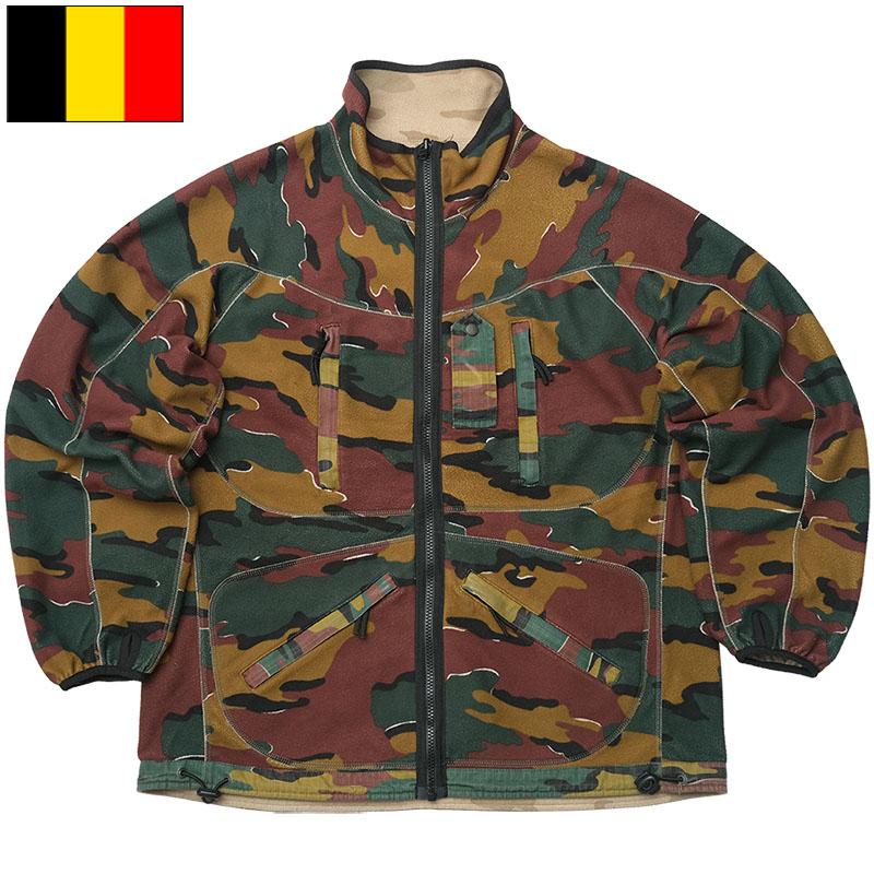 ベルギー軍 フリースジャケット リバーシブル ジグソーカモ USED