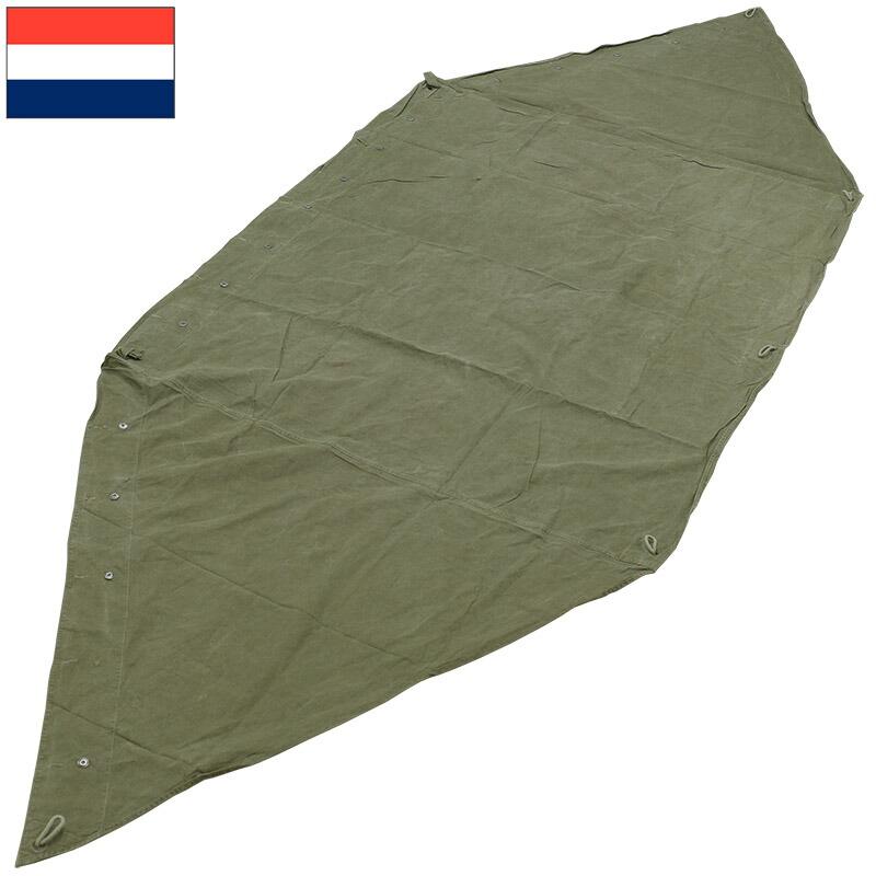 オランダ軍 シェルターハーフ テントシート オリーブ USED EE884UN KL