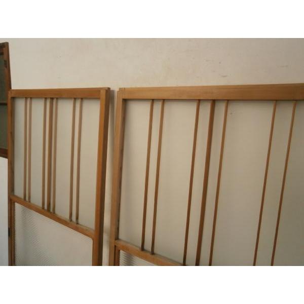 タL031◇【H176cm×W91cm】×2枚◇レトロなモールガラスの木製引き戸