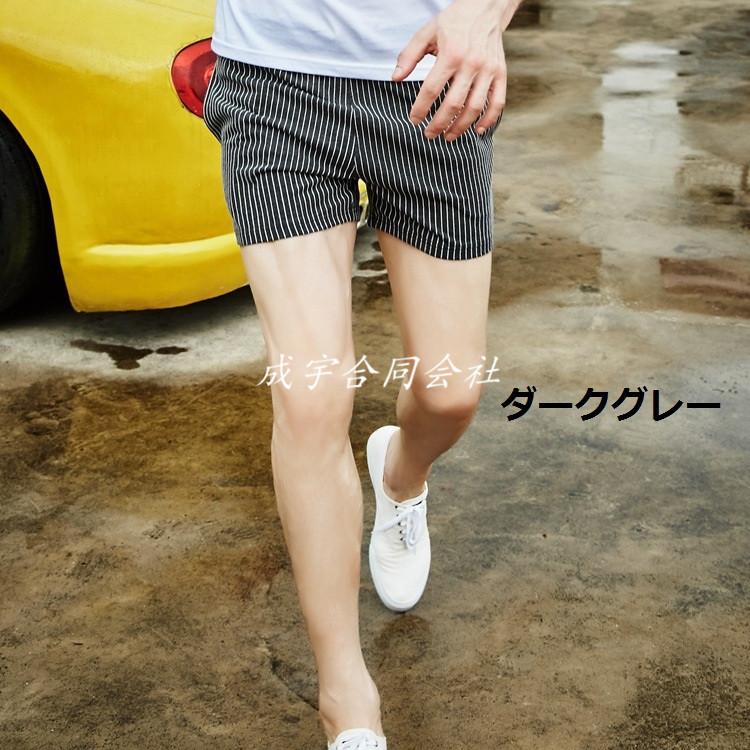 ストライプ柄 ショートパンツ メンズ 三分丈 スポーツウェア