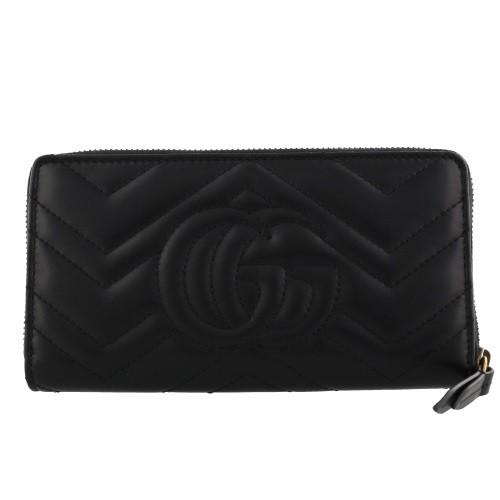 GUCCI（グッチ） 長財布 レディース GGマーモント ブラック 443123