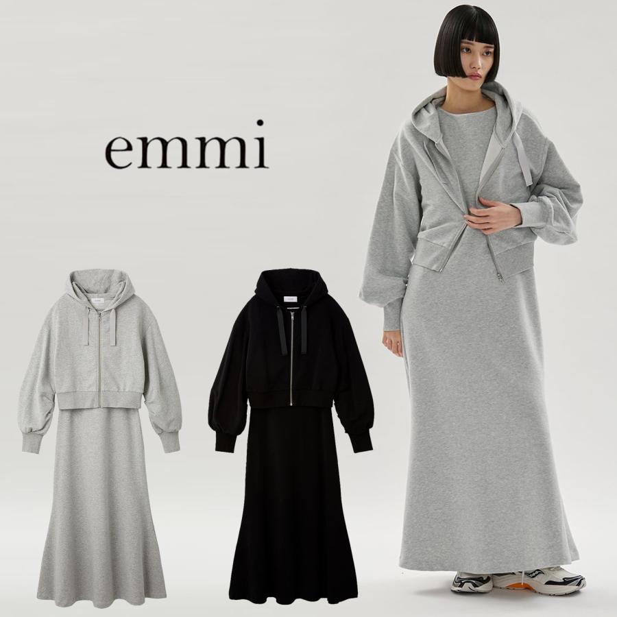 emmi yoga（エミヨガ） エミ ウェア 裏毛フーディー×ワンピースセット