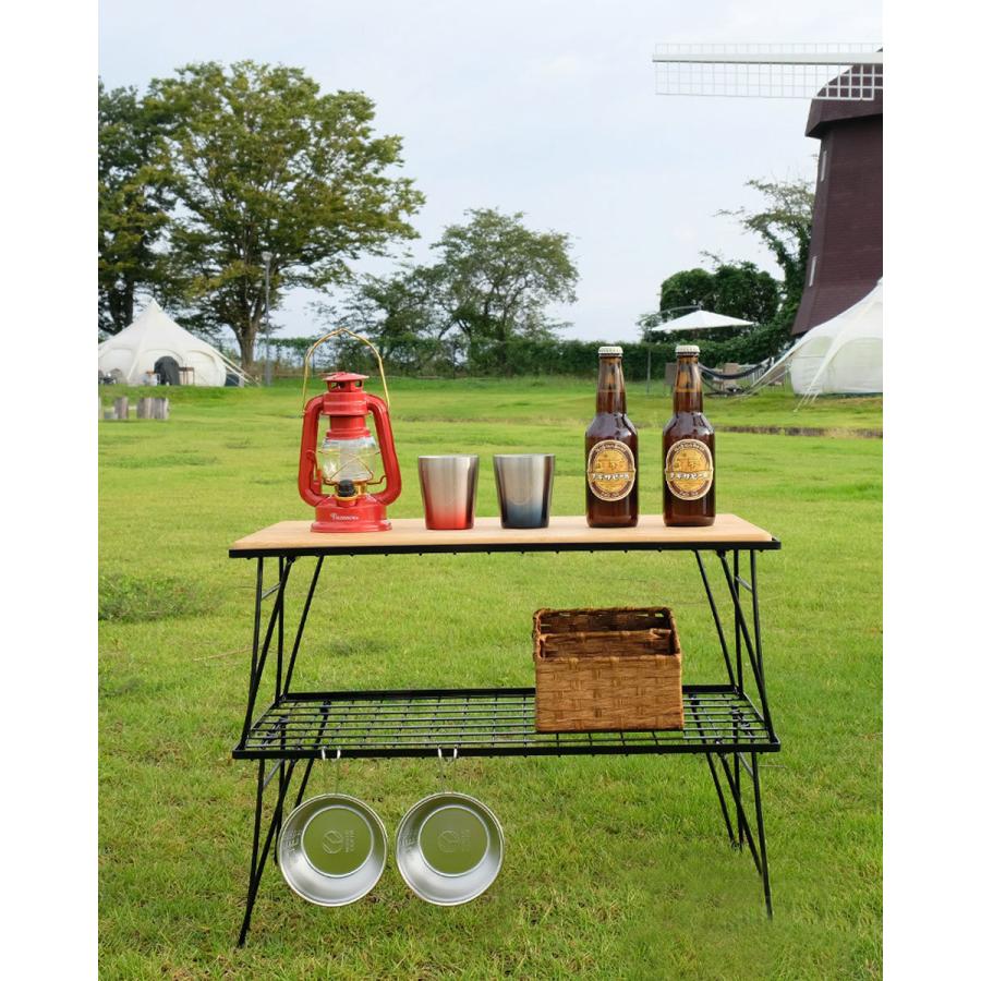 アウトドア テーブル メッシュ キャンプテーブル 天板付き 収納ケース