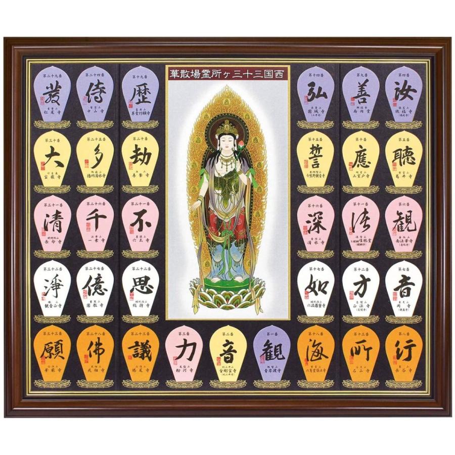 西国三十三ヶ所】散華額A (散華台紙を入れる額です。)＊散華台紙は