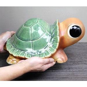 信楽焼 10号福亀 火色 長寿にご利益がある亀 縁起物のかめ置物 陶器