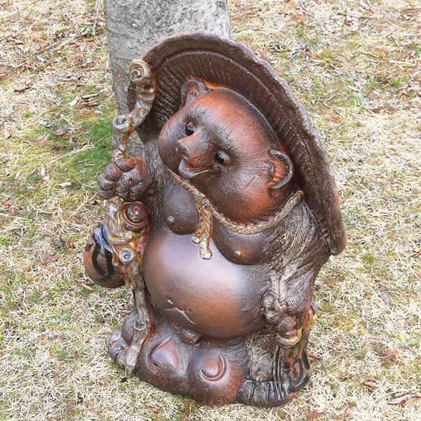 信楽焼 20号ひねり狸 たぬき タヌキ 古狸庵 開運 縁起物 可愛い 陶器