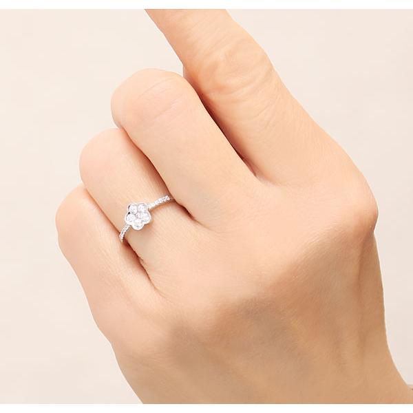 リング プラチナ ダイヤ ダイヤモンド 花 フラワーモチーフ 花モチーフ