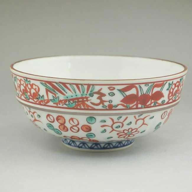 京焼 清水焼 彫赤絵花鳥ご飯茶碗 雙楽 小 : 松韻堂 Yahoo!店 - 通販