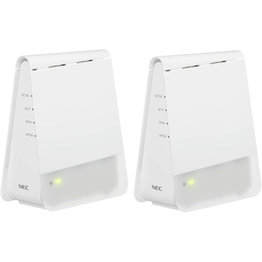 NEC WiFi6 メッシュルーター 親機&中継機セット】Wi-Fi 6(11ax)/AX1800