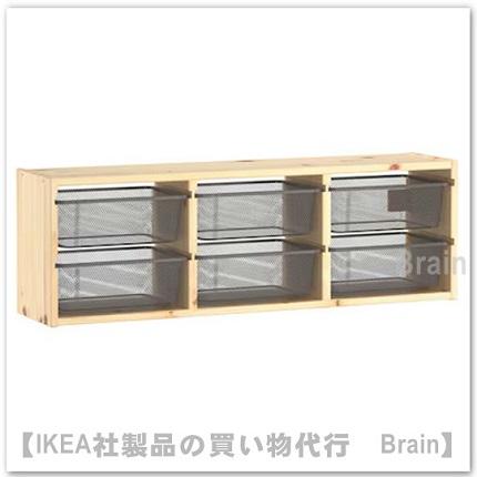 イケア（IKEA） TROFAST/トロファスト ウォール収納93x21x30 cm ライト