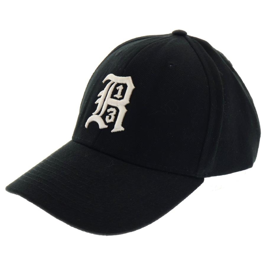R13（アールサーティーン） フロントロゴ刺繍 ベースボールキャップ