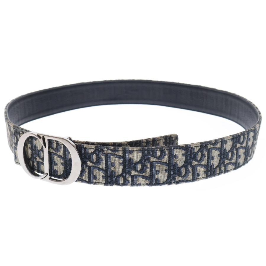 DIOR ディオール オブリーク シルバーバックル リバーシブルベルト