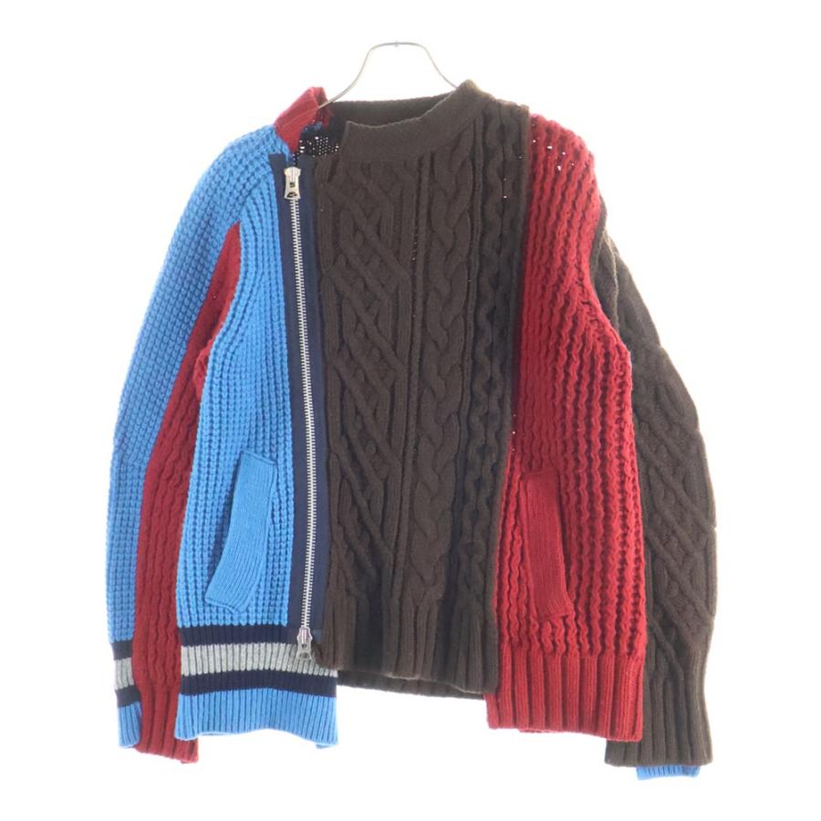 sacai（サカイ） 18AW ニットライダーズジャケット 18-01836M マルチ
