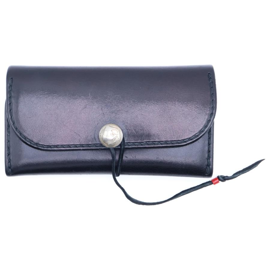 goro's（ゴローズ） レザーウォレット 三つ折り長財布 ブラック