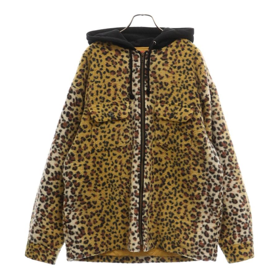 Supreme（シュプリーム） 23AW Fleece Zip Up Hooded Shirt Leopard