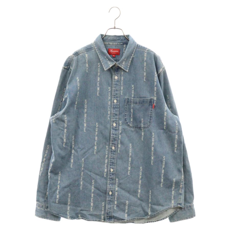 Supreme（シュプリーム） 20AW LOGO STRIPE JACQUARD DENIM SHIRT ロゴ
